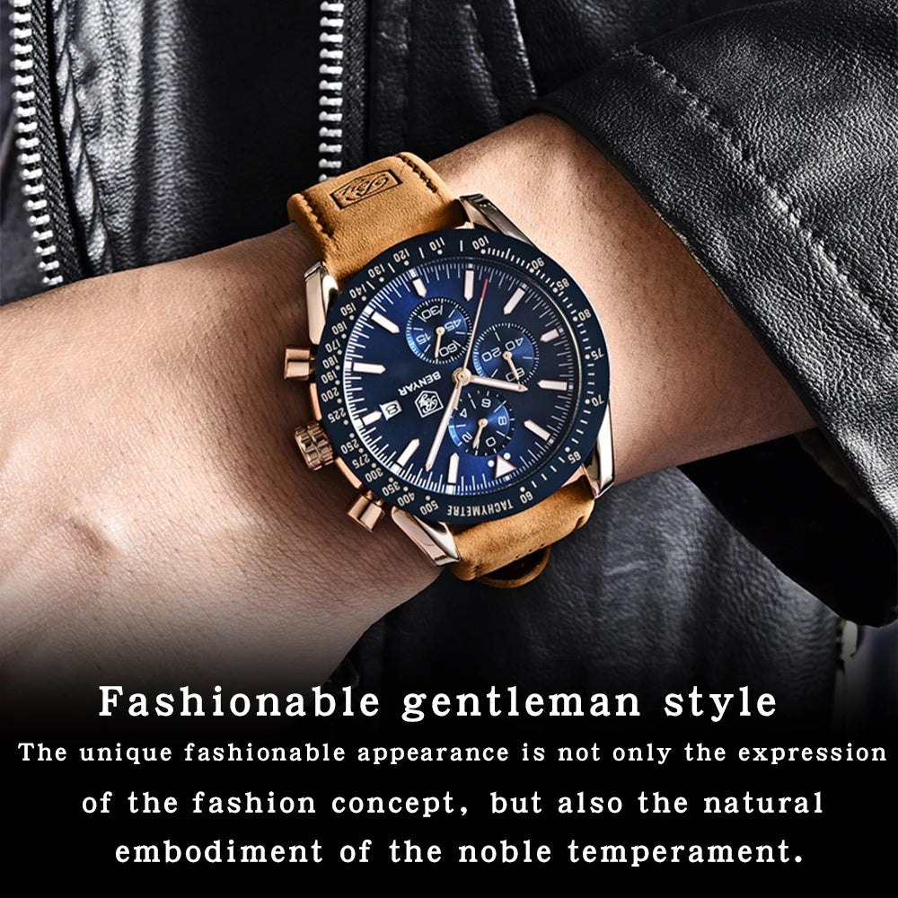 BENYAR Luxury Leather Watch