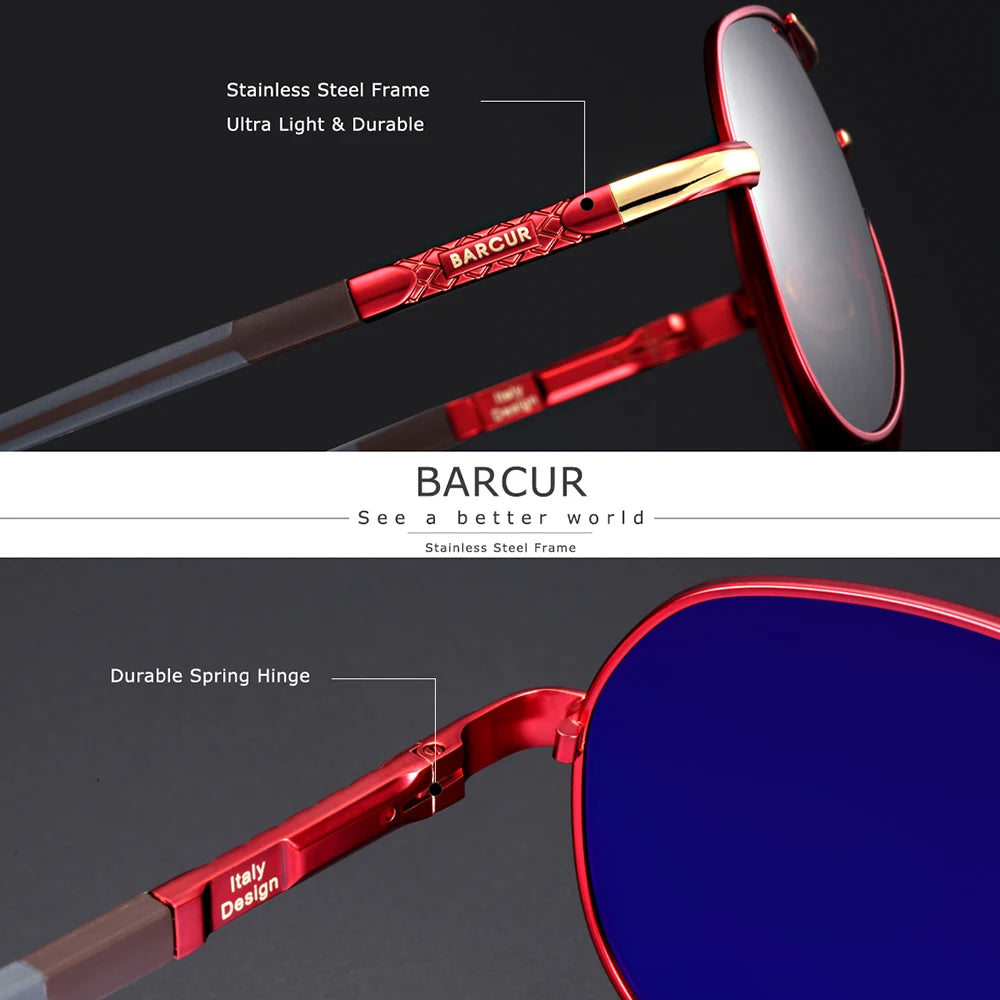 BARCUR Men Polarized Sunglasses