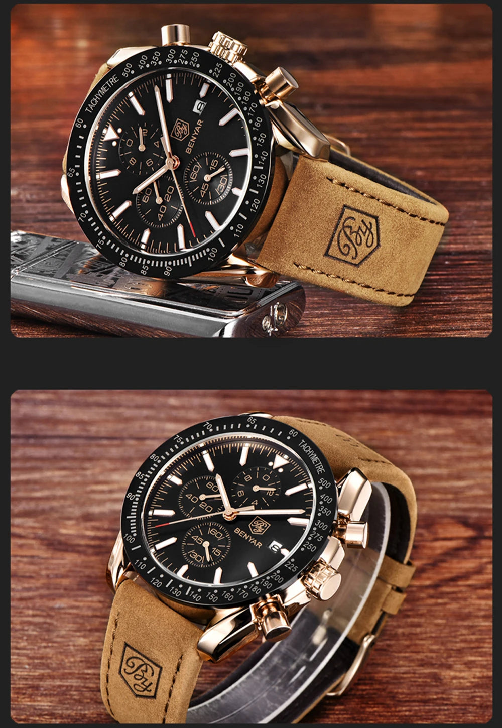 BENYAR Luxury Leather Watch