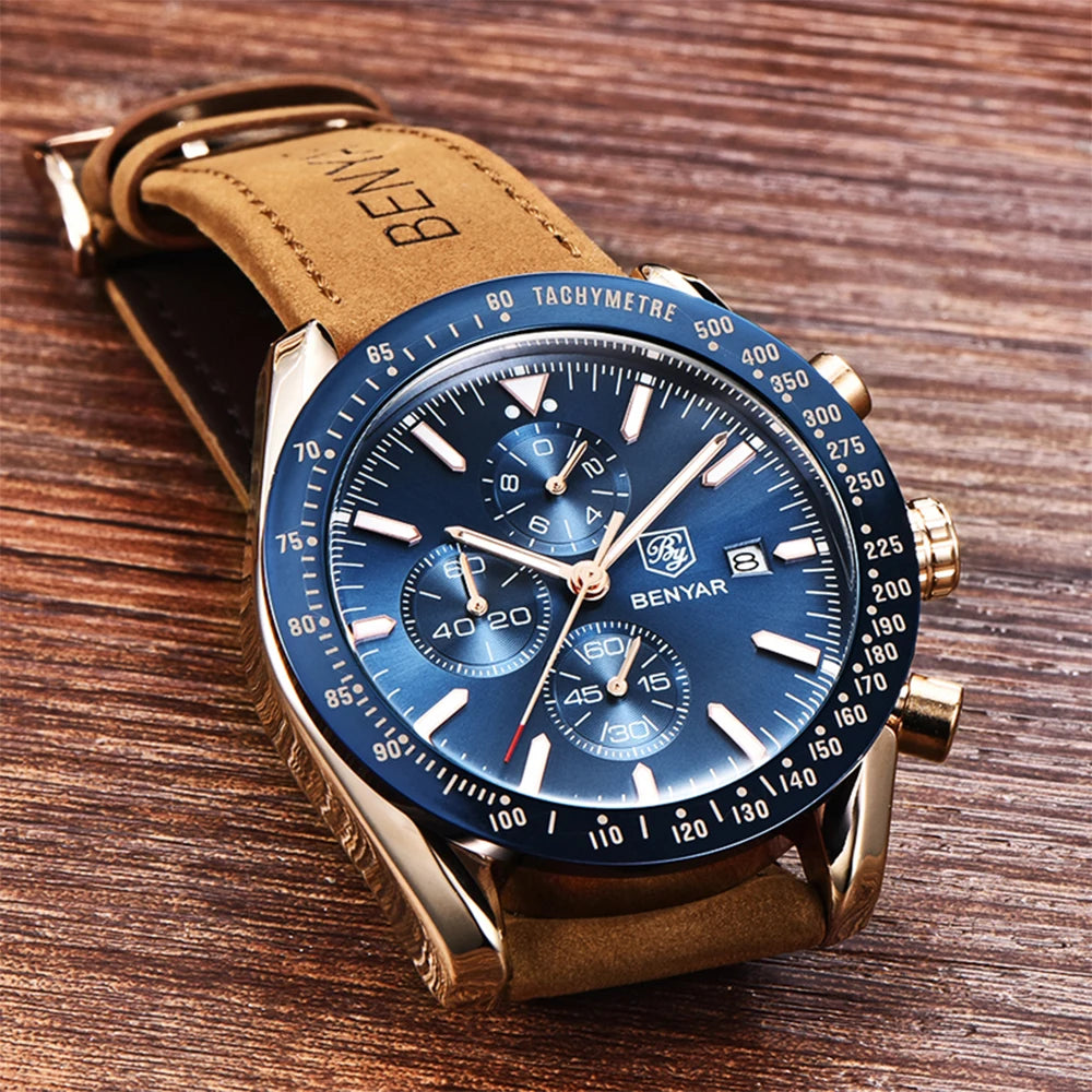 BENYAR Luxury Leather Watch