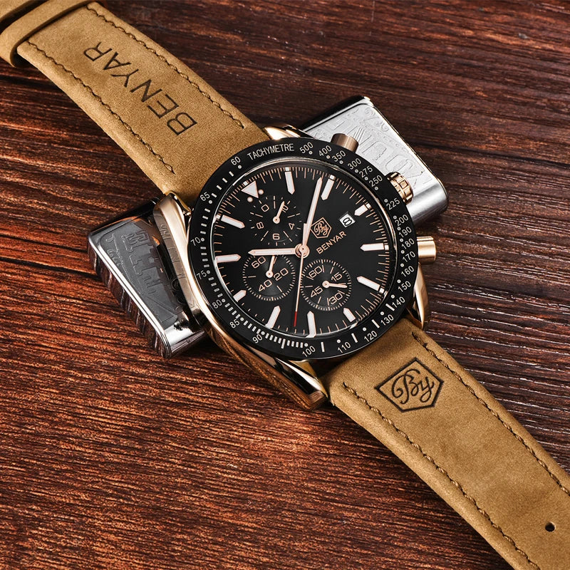 BENYAR Luxury Leather Watch