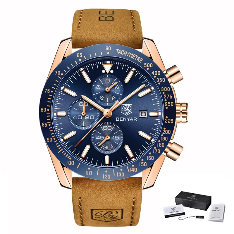 BENYAR Luxury Leather Watch