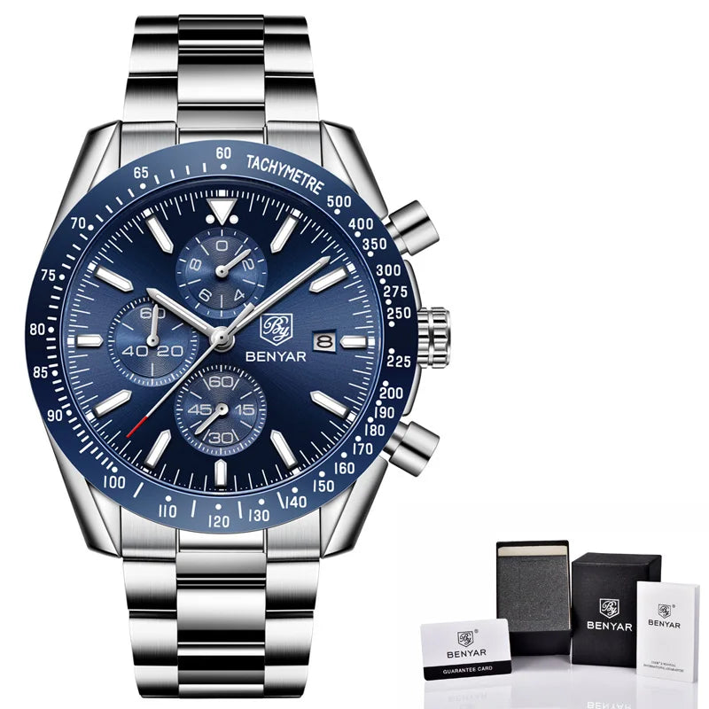 BENYAR Luxury Leather Watch