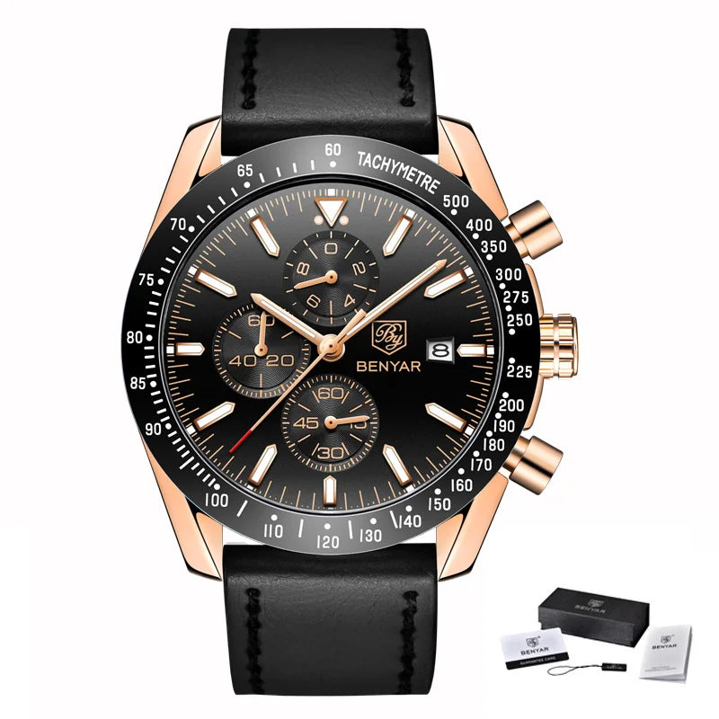 BENYAR Luxury Leather Watch