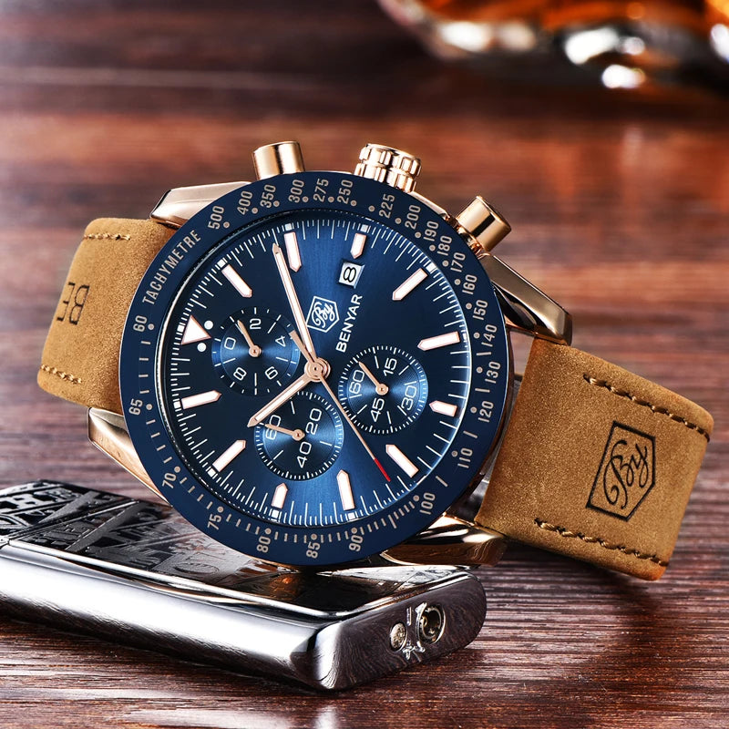 BENYAR Luxury Leather Watch