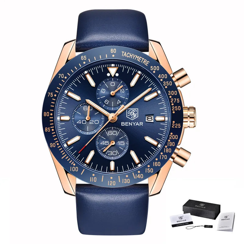 BENYAR Luxury Leather Watch