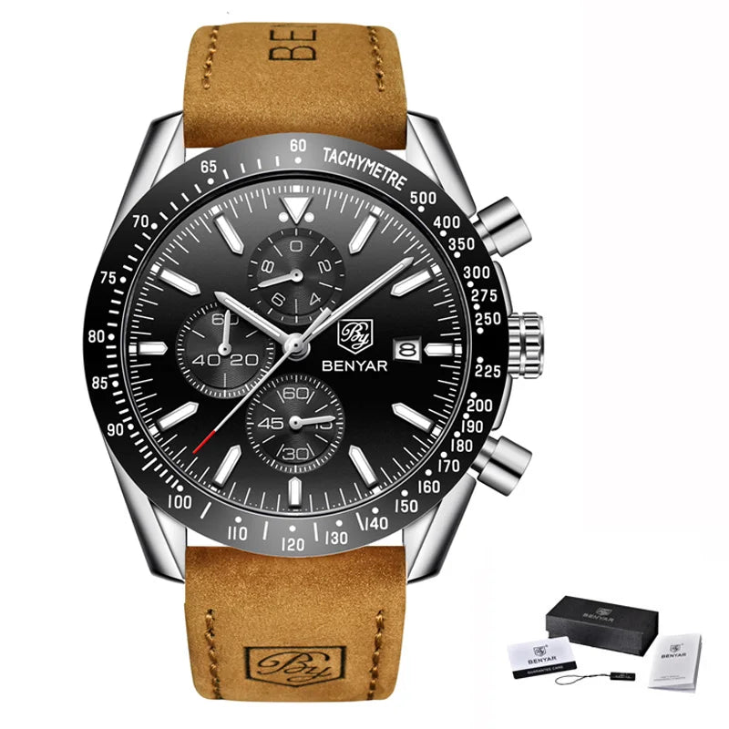BENYAR Luxury Leather Watch