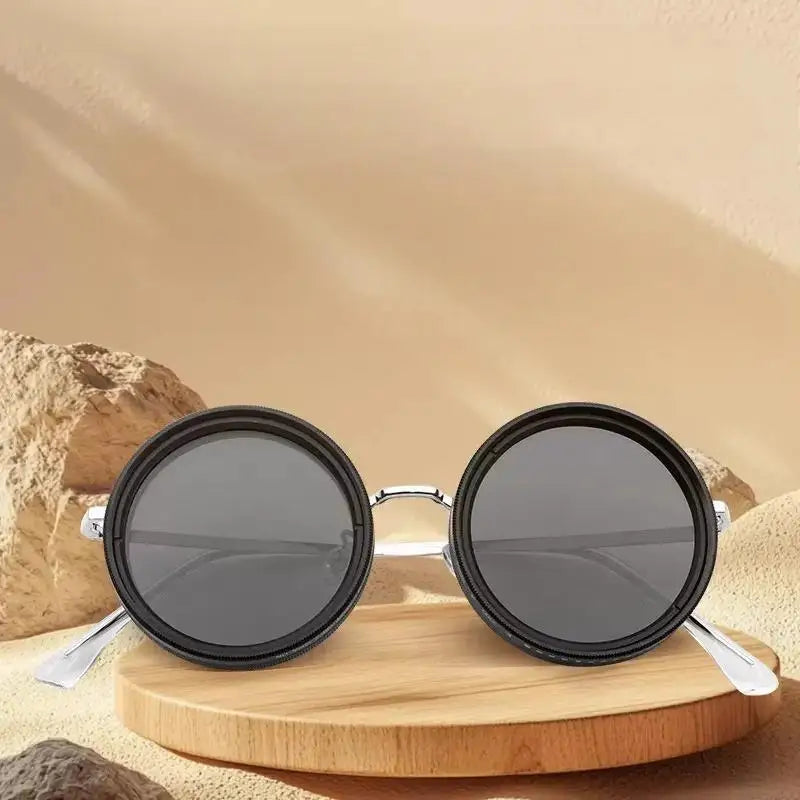 New unisex handmade Glazzy Polarized Circular Sunglasses