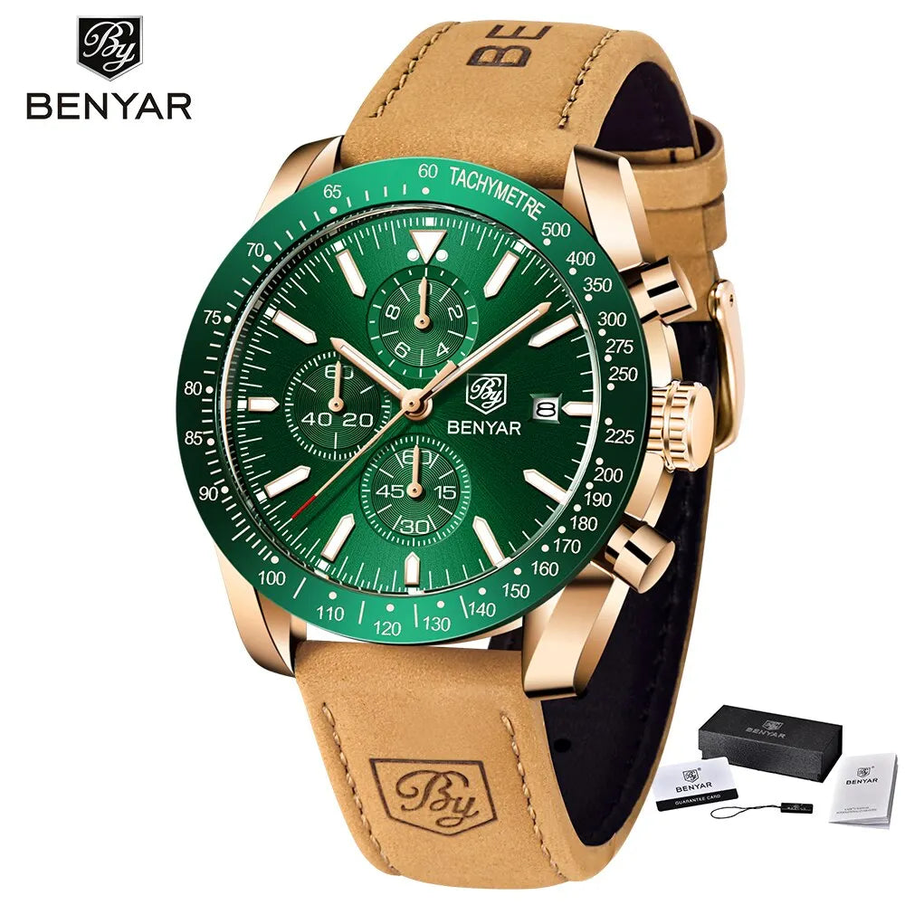 BENYAR Luxury Leather Watch