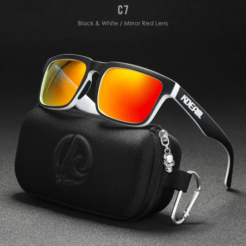 KDEAM Mirror Polar Square Sunglasses