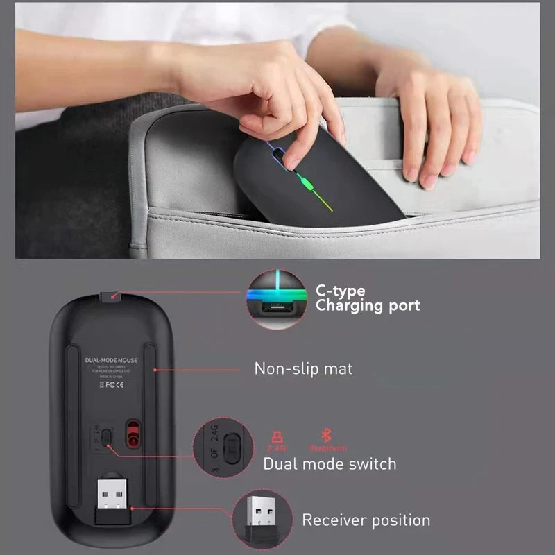 Dual Mode RGB Wireless Mouse