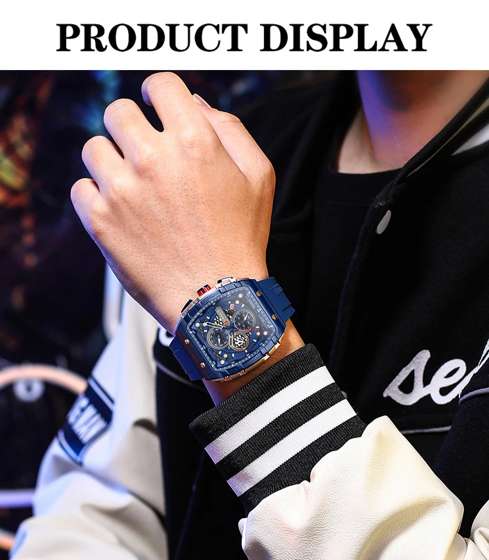 CURREN Sport Rectangle Watch