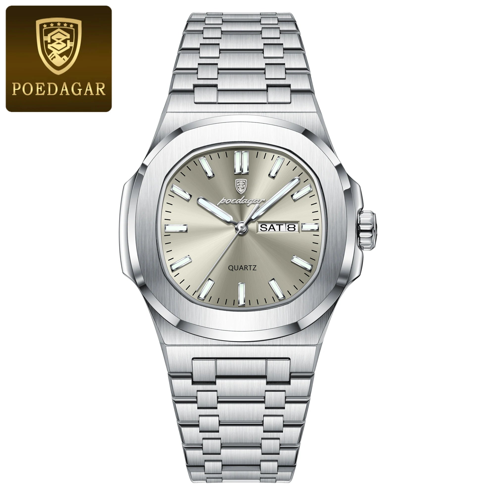 POEDAGAR Square Luxury Watch