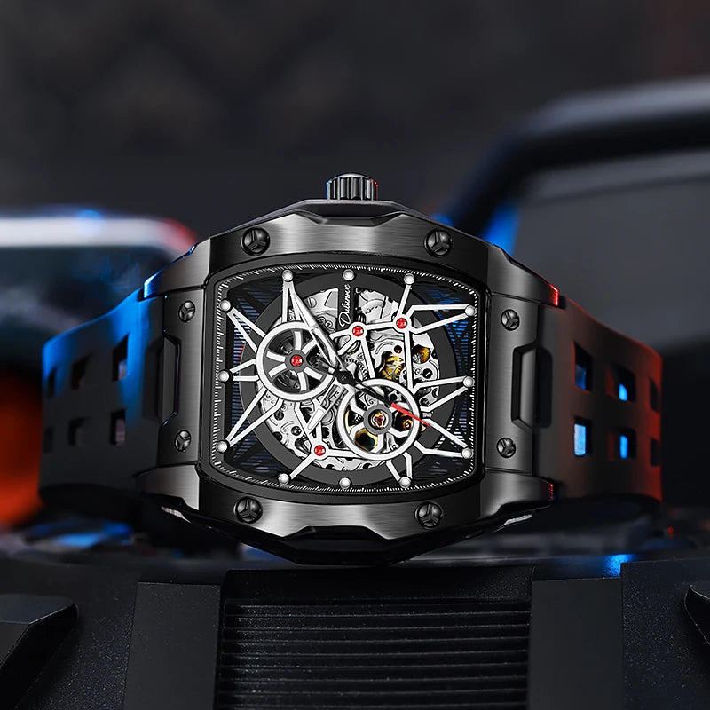 DULUNWE Skeleton Automatic Watch