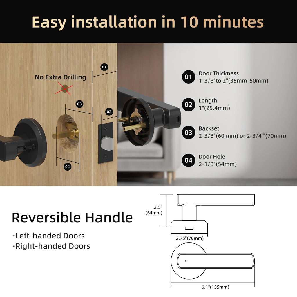 VILADEPOT D6 Smart Biometric Door Lock