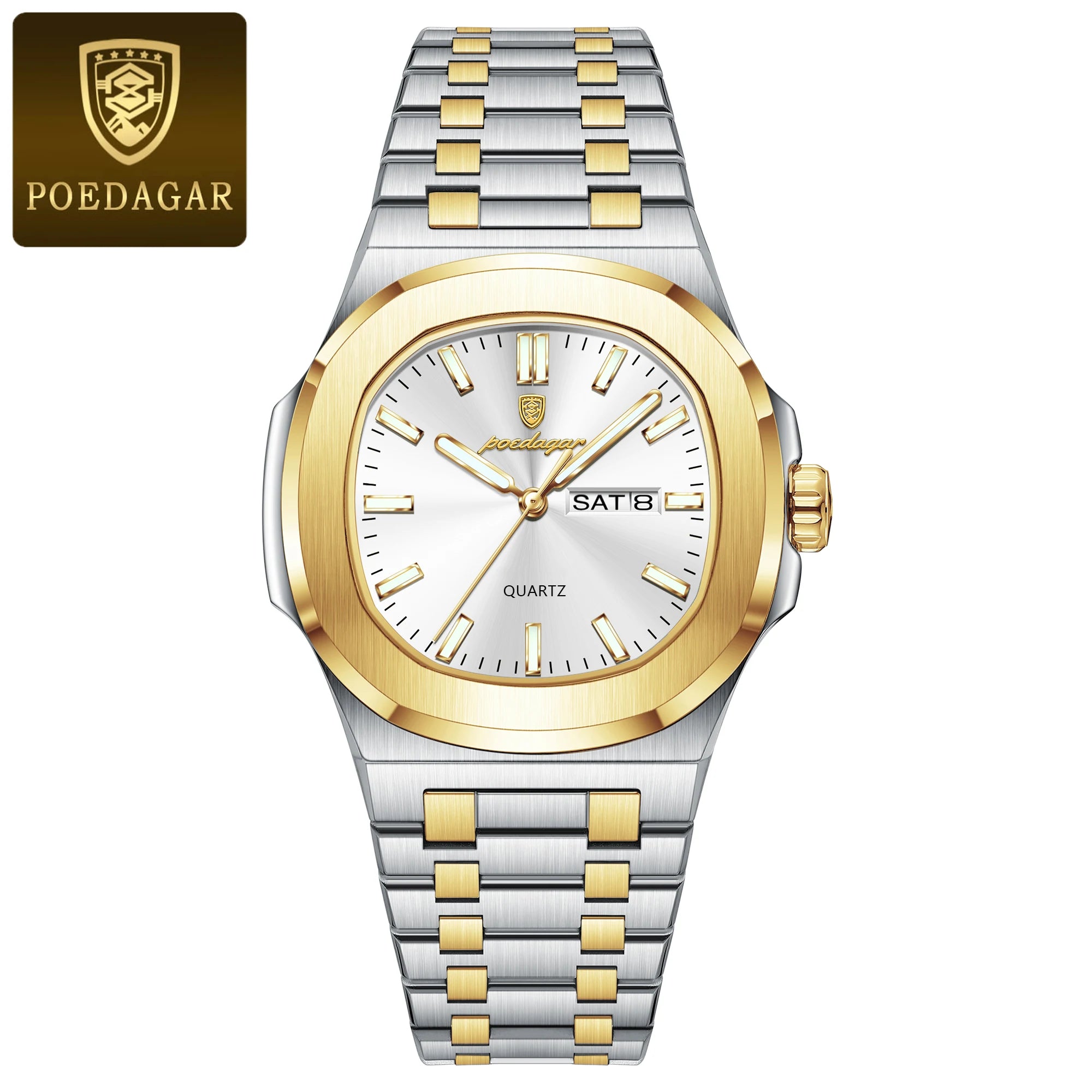 POEDAGAR Square Luxury Watch