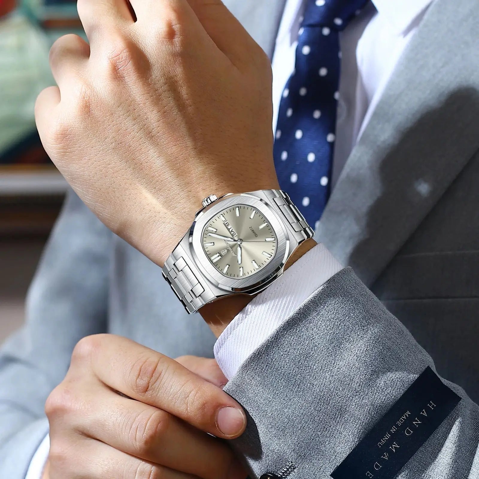POEDAGAR Square Luxury Watch