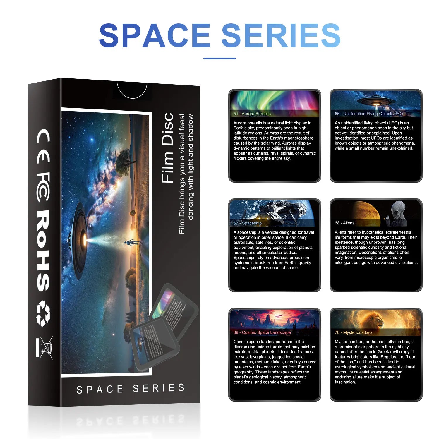 Galaxy Projector Film Disc Set 6 Pack