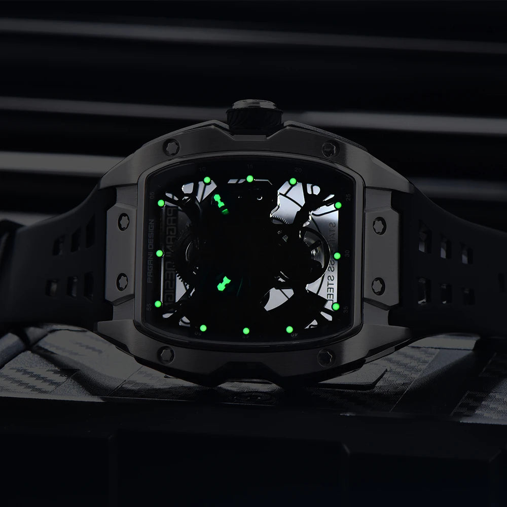 2024 New PAGANI DESIGN 42MM Skeleton Dial Men Mechanical Watch
