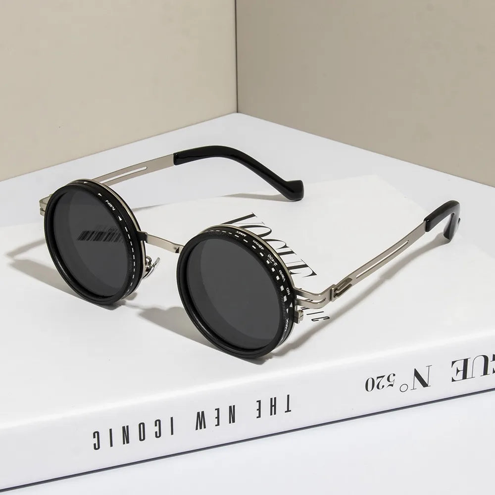 New unisex handmade Glazzy Polarized Circular Sunglasses