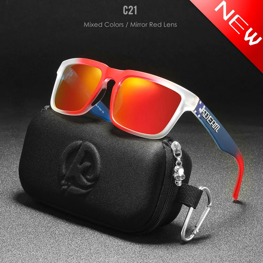KDEAM Mirror Polar Square Sunglasses
