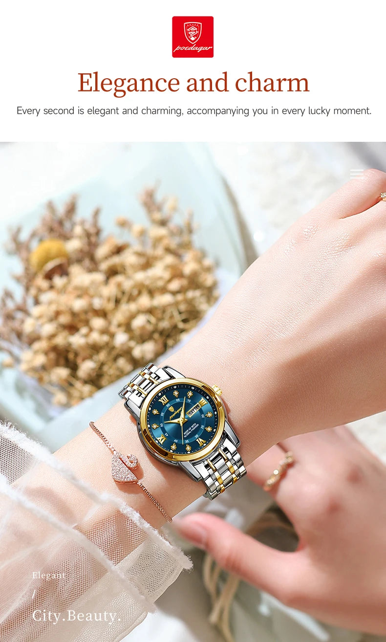 POEDAGAR Luxury Ladies Watch