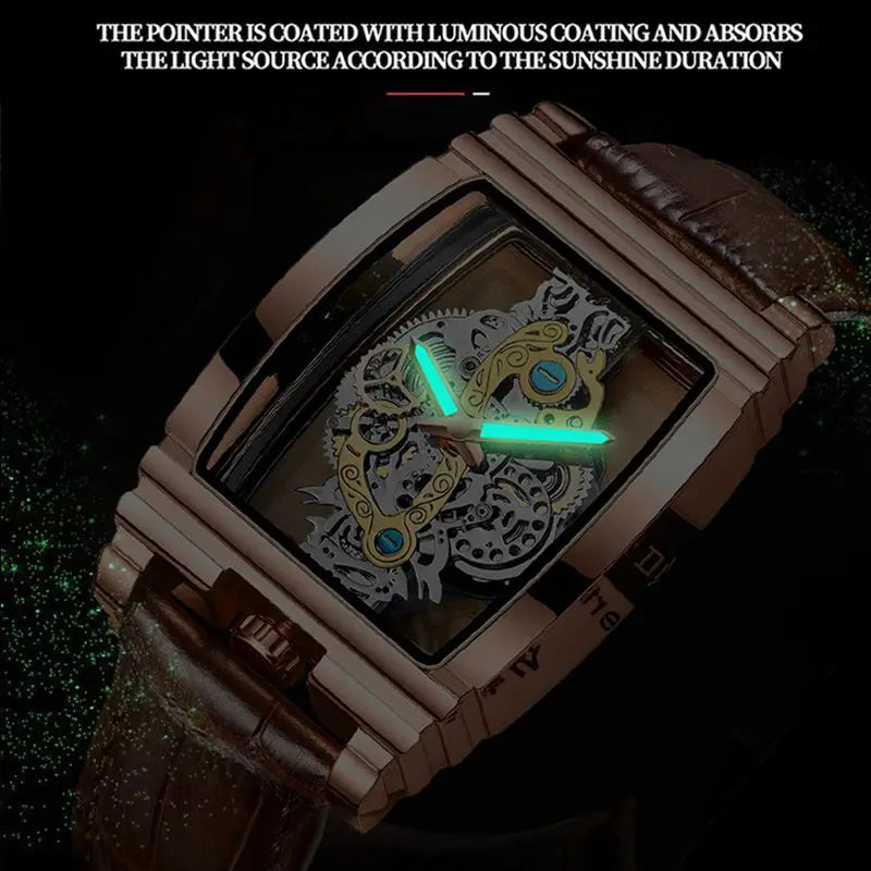 BINBOND Rectangle Quartz Watch – Modern Minimal Elegance