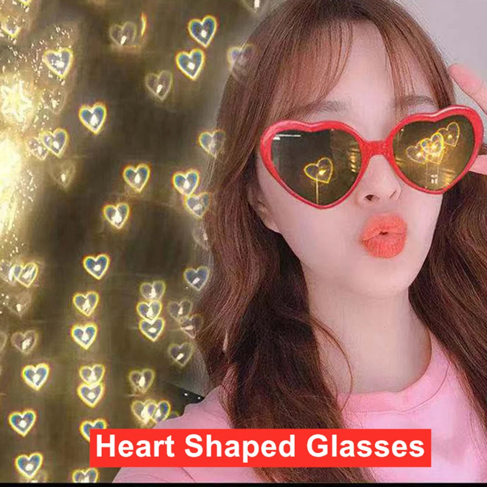 Heart Glow Diffraction Glasses