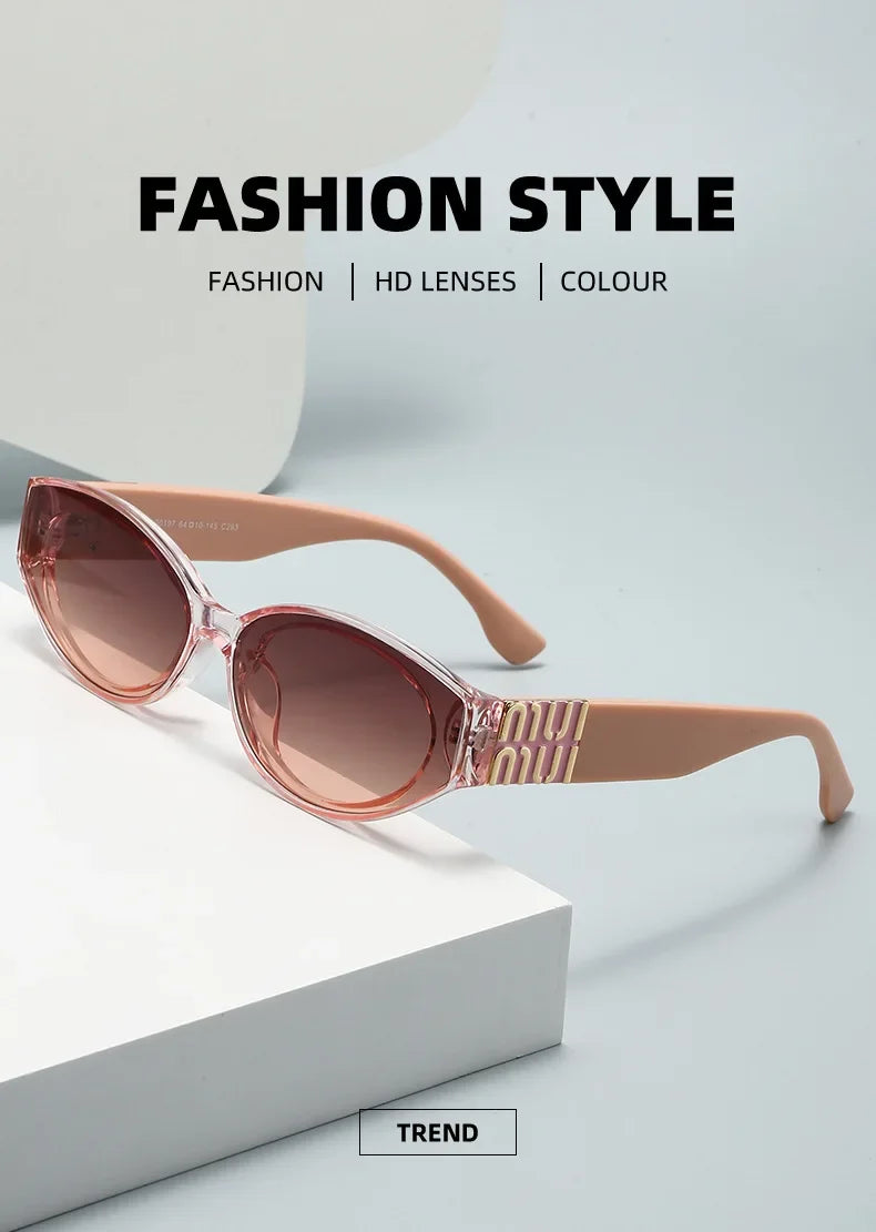 TAFN Gradient Oval Sunglasses