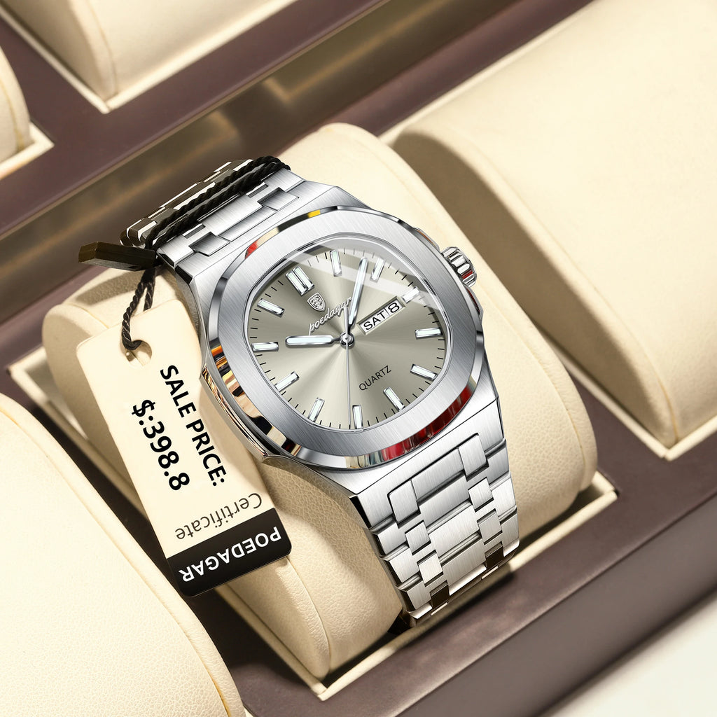 POEDAGAR Square Luxury Watch