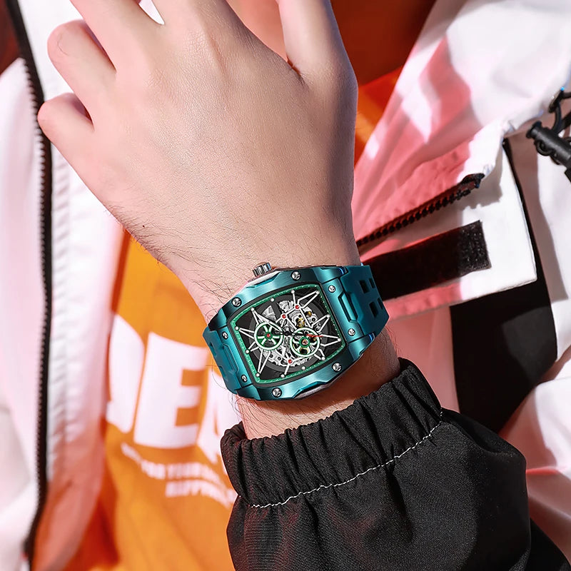 DULUNWE Skeleton Automatic Watch