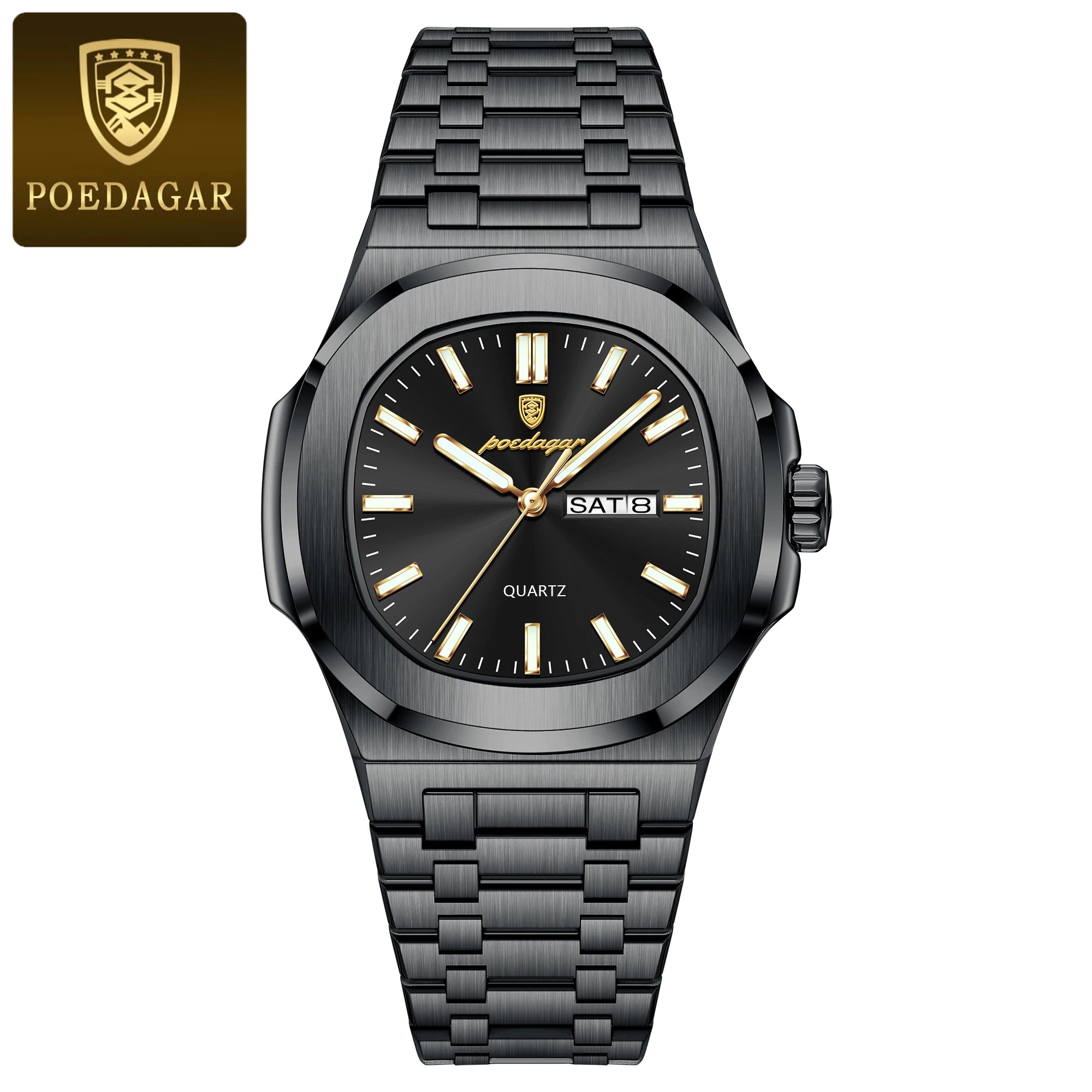 POEDAGAR Square Luxury Watch