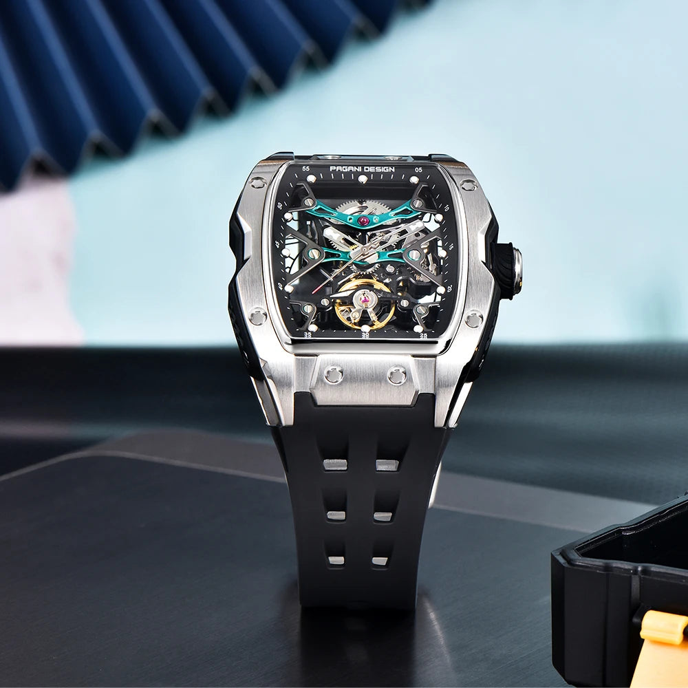 2024 New PAGANI DESIGN 42MM Skeleton Dial Men Mechanical Watch
