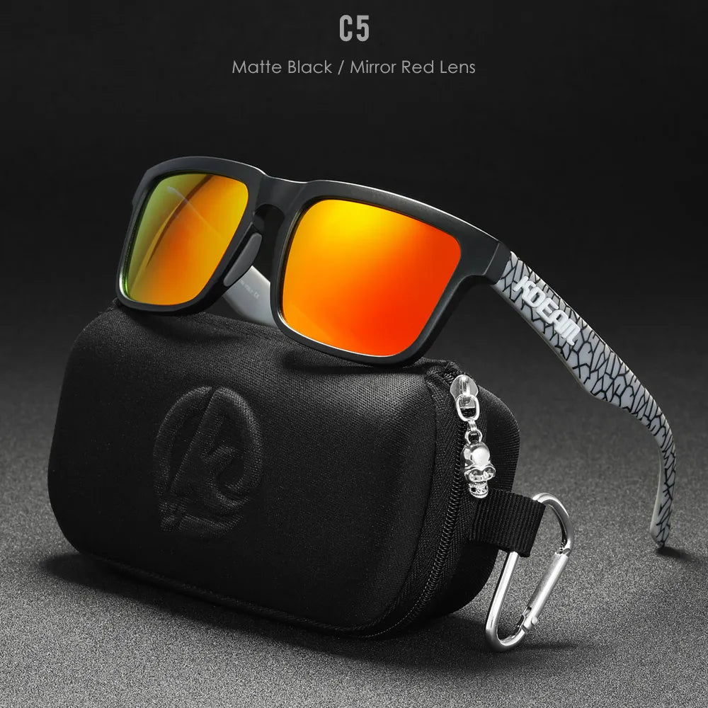 KDEAM Mirror Polar Square Sunglasses
