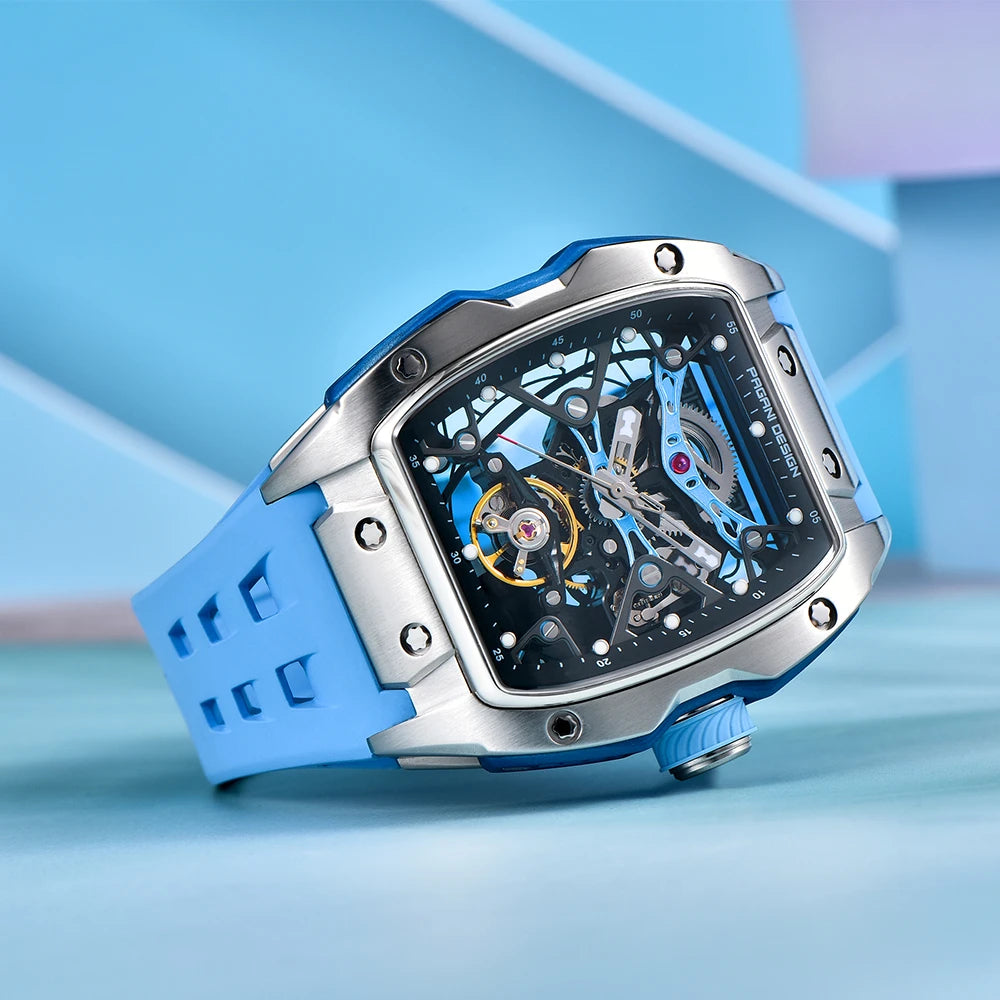 2024 New PAGANI DESIGN 42MM Skeleton Dial Men Mechanical Watch