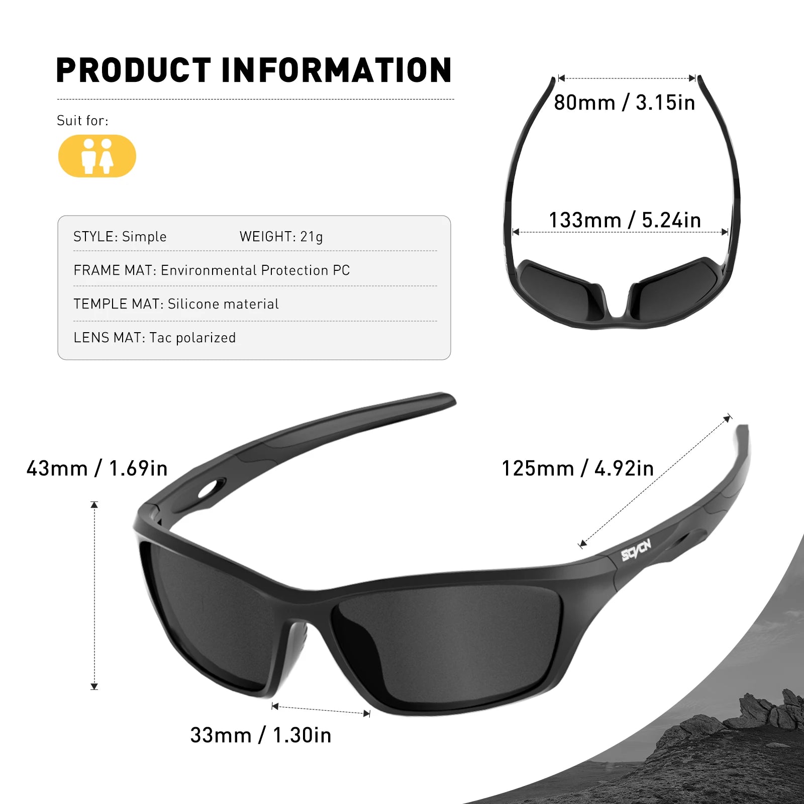 SCVCN RideSport Sunglasses