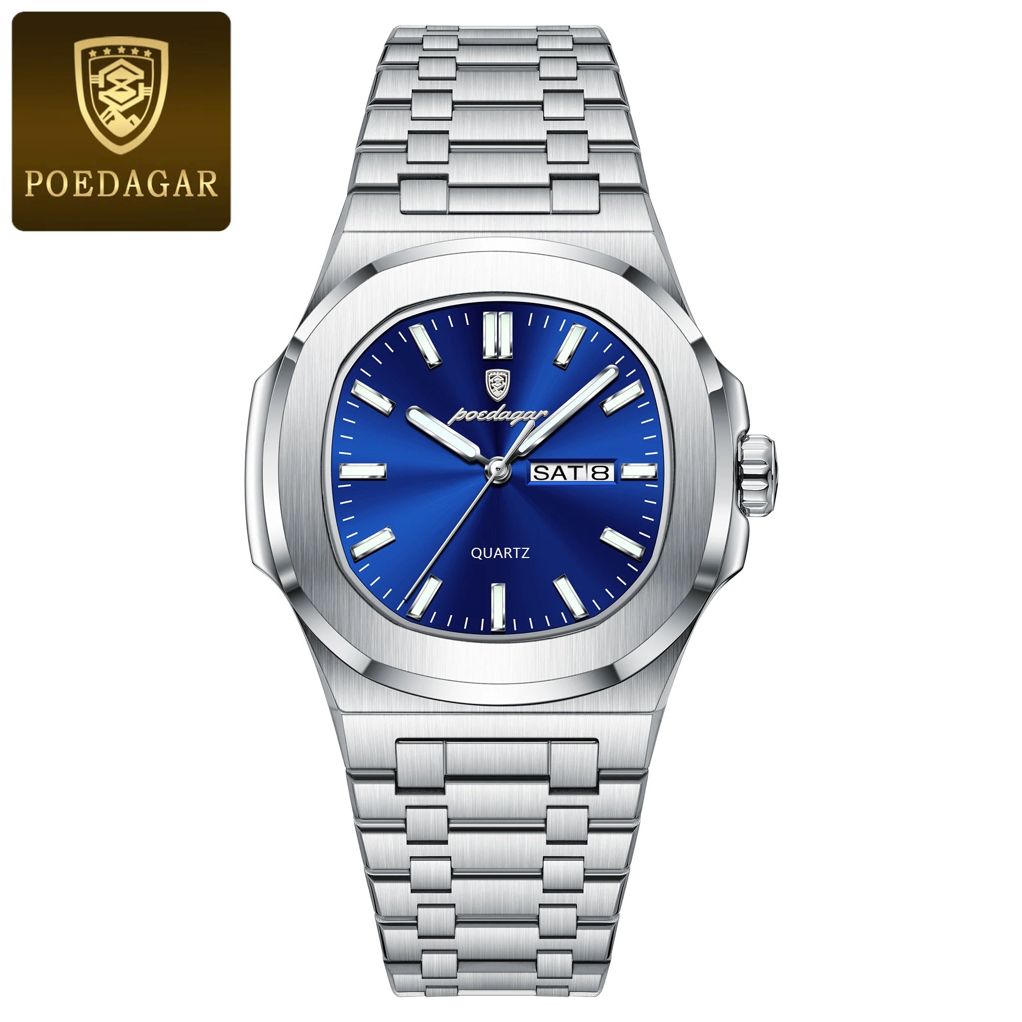 POEDAGAR Square Luxury Watch