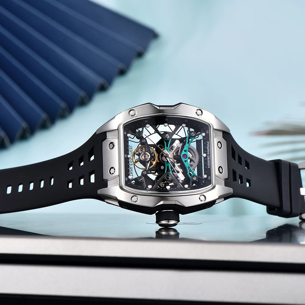 2024 New PAGANI DESIGN 42MM Skeleton Dial Men Mechanical Watch