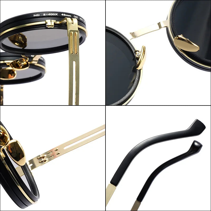 New unisex handmade Glazzy Polarized Circular Sunglasses