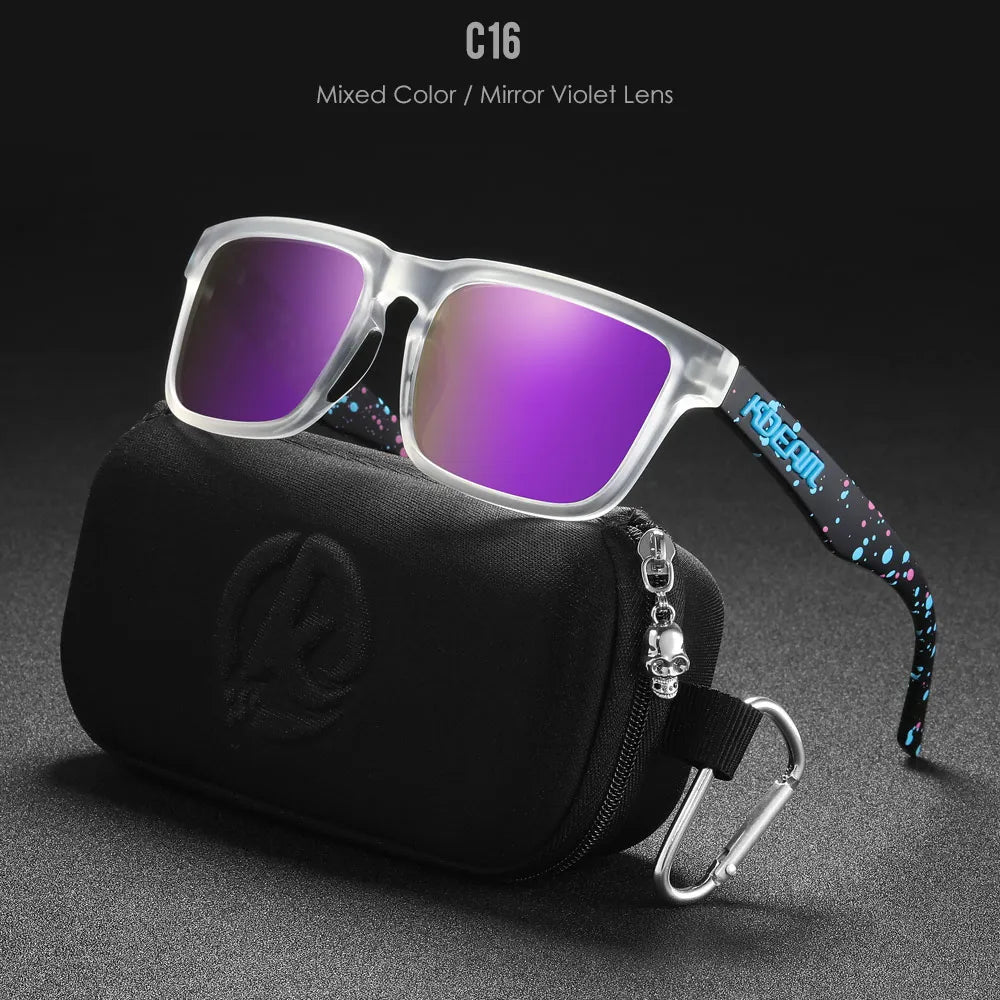 KDEAM Mirror Polar Square Sunglasses