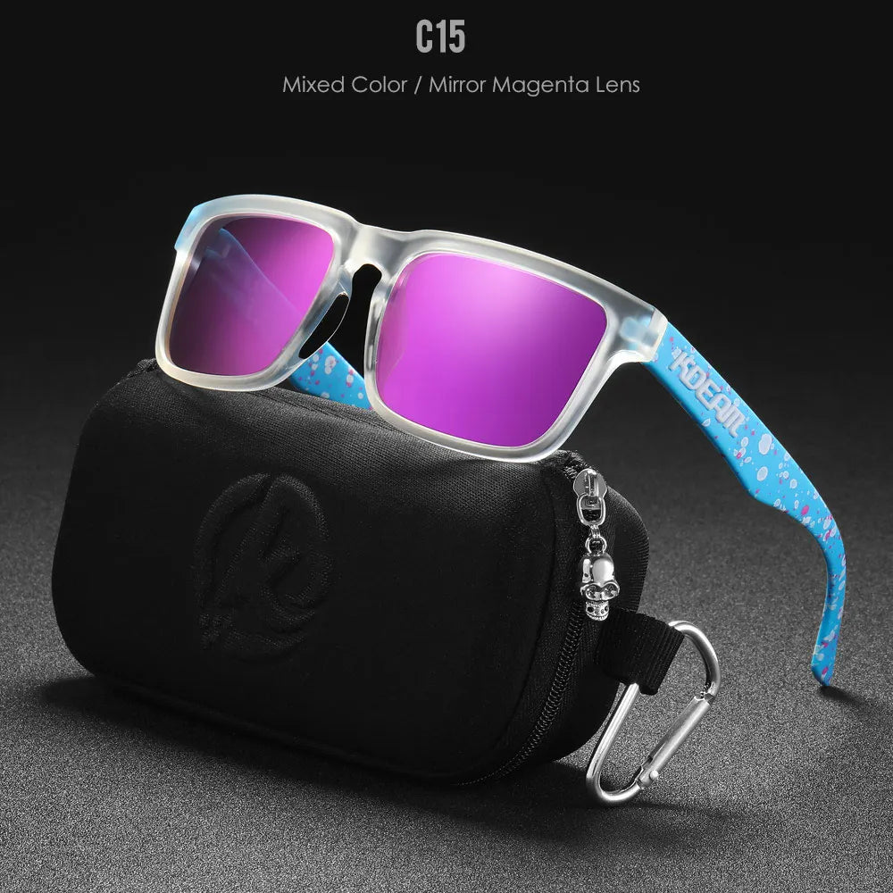 KDEAM Mirror Polar Square Sunglasses