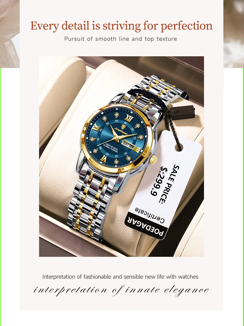 POEDAGAR Luxury Ladies Watch