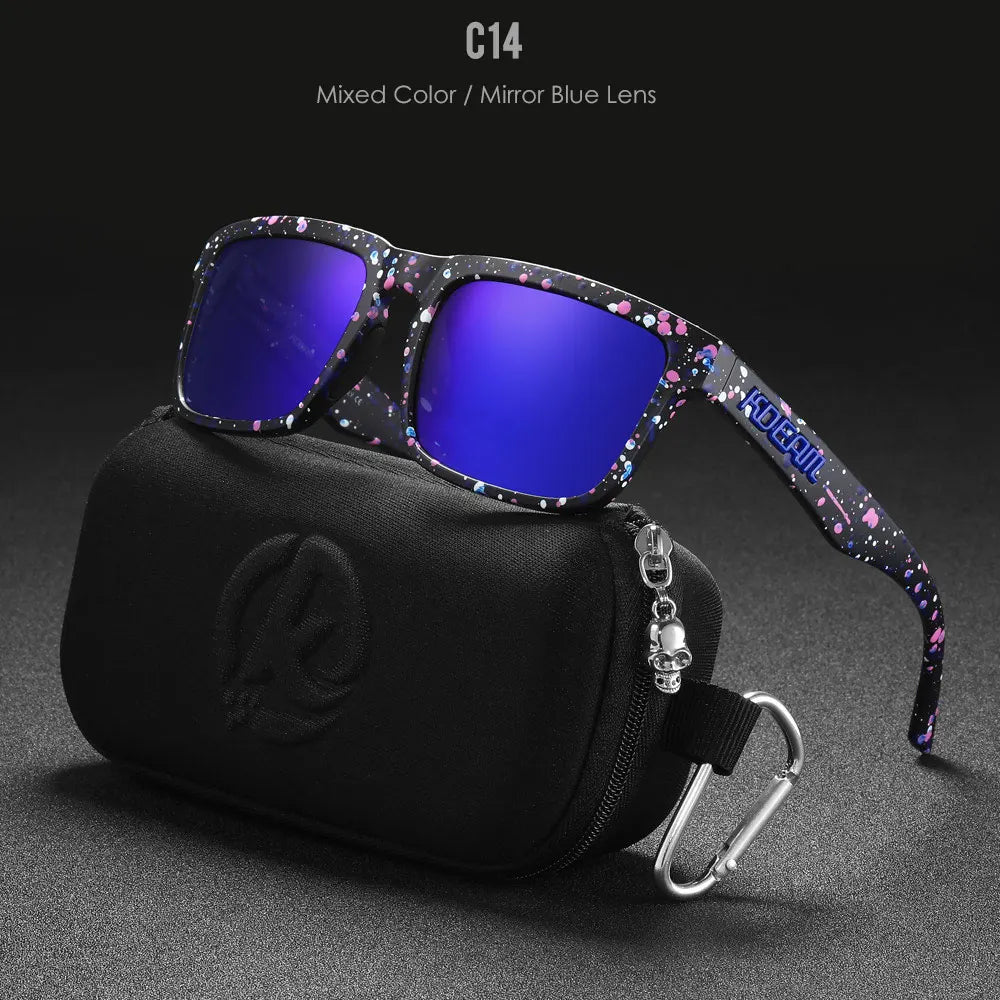 KDEAM Mirror Polar Square Sunglasses