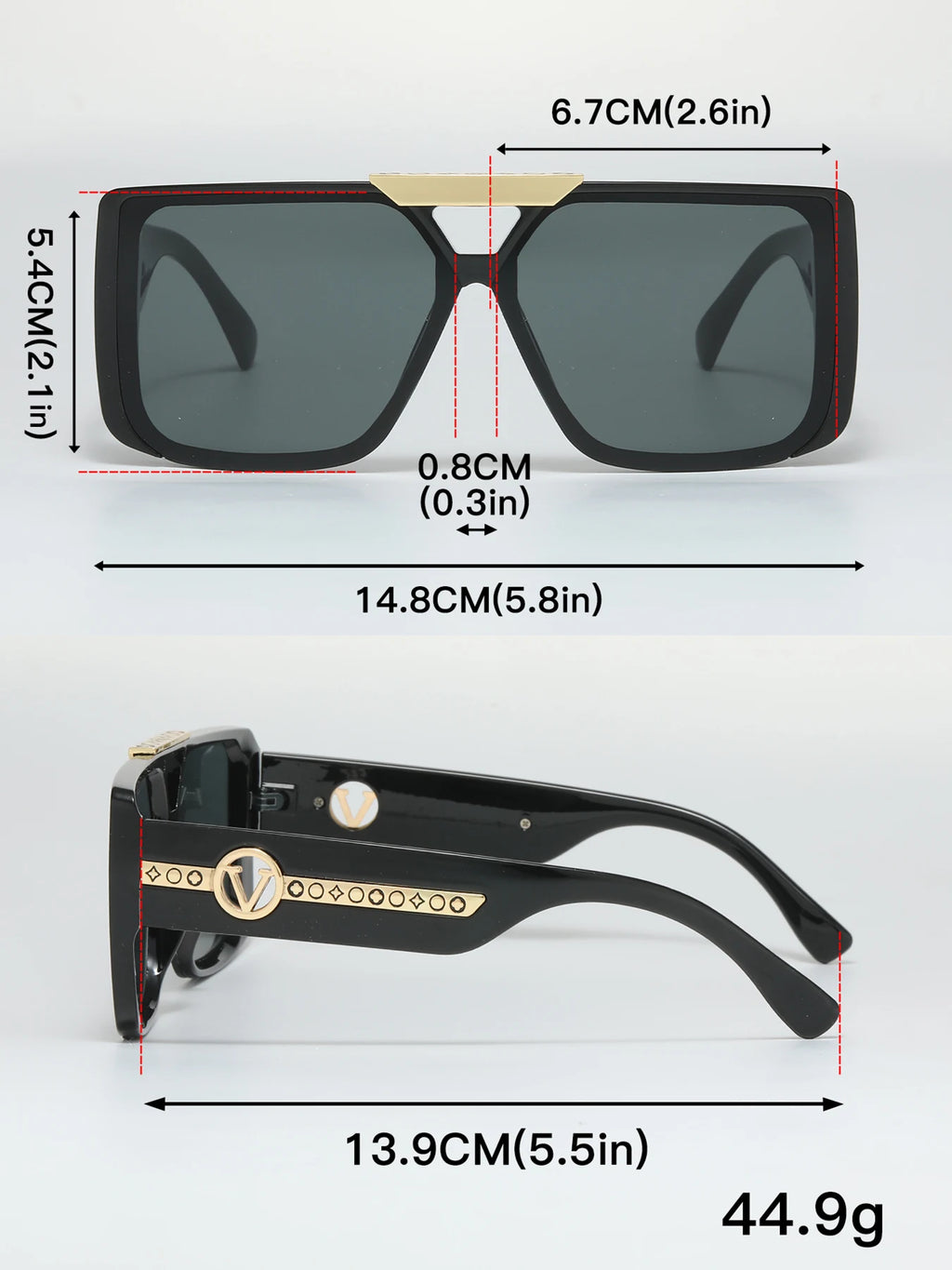 TravelPro Rectangle Sunglasses