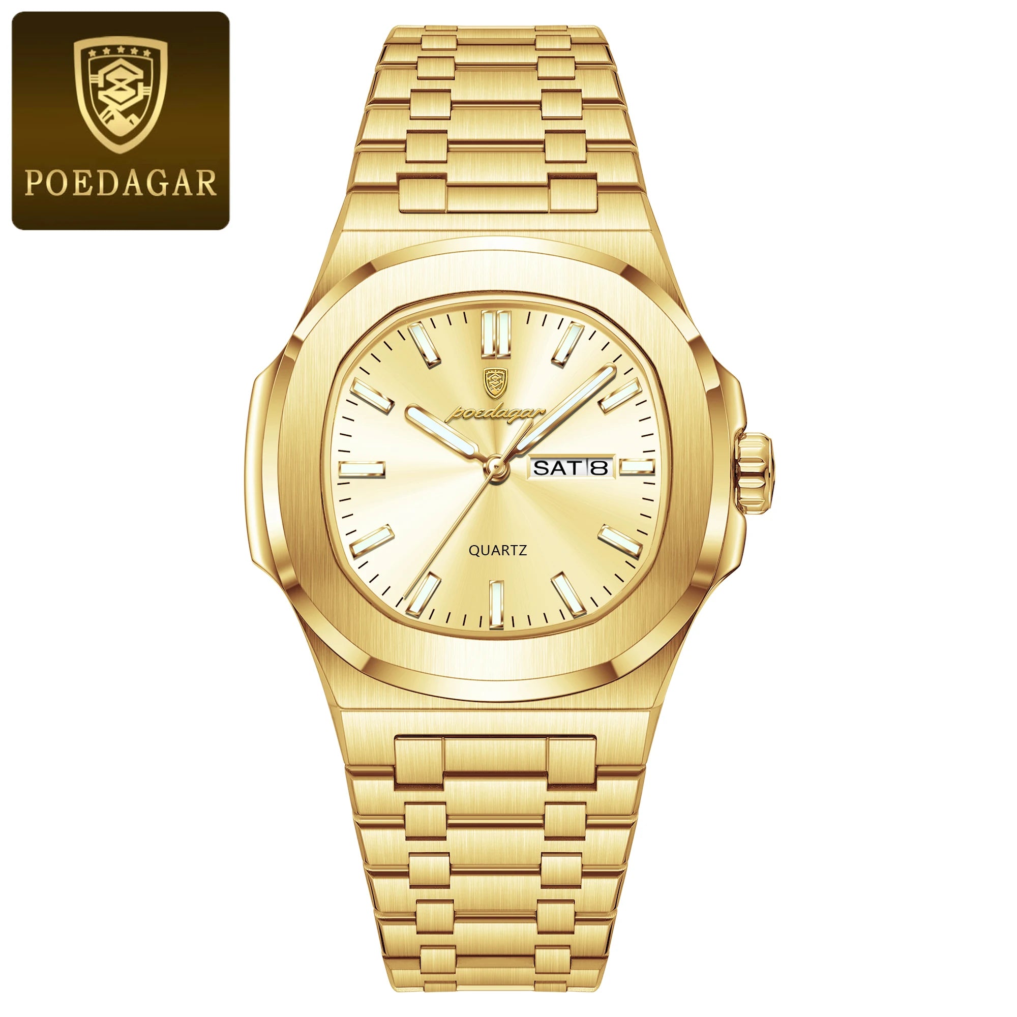 POEDAGAR Square Luxury Watch