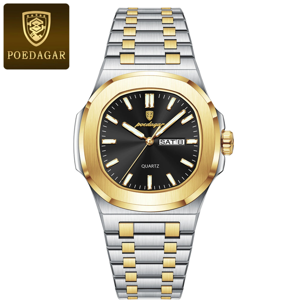 POEDAGAR Square Luxury Watch