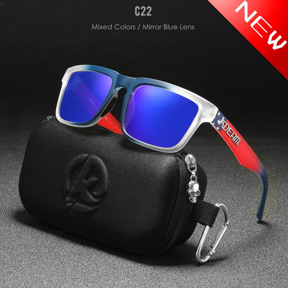 KDEAM Mirror Polar Square Sunglasses