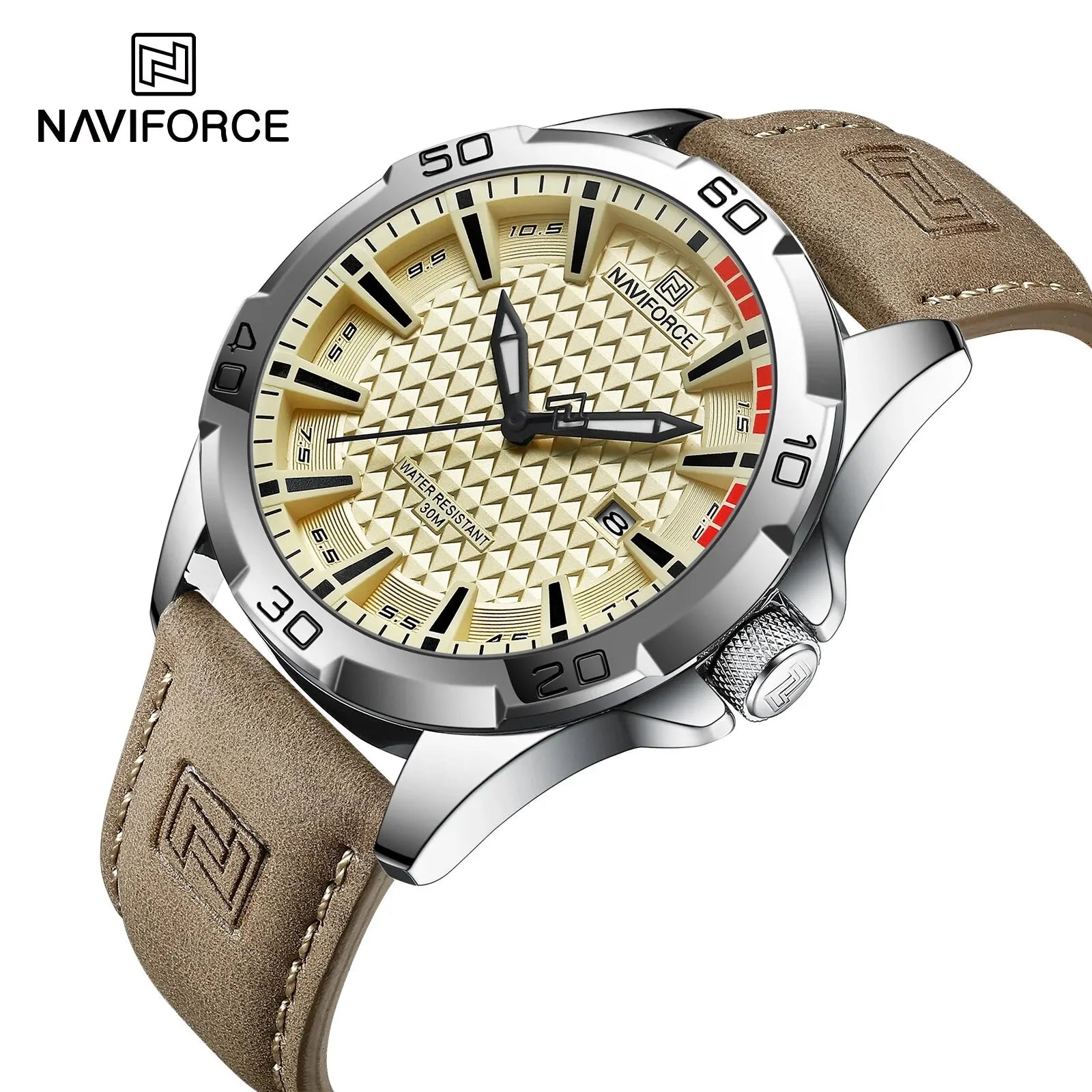 NAVIFORCE NF8023 – Sport Leather Quartz Watch