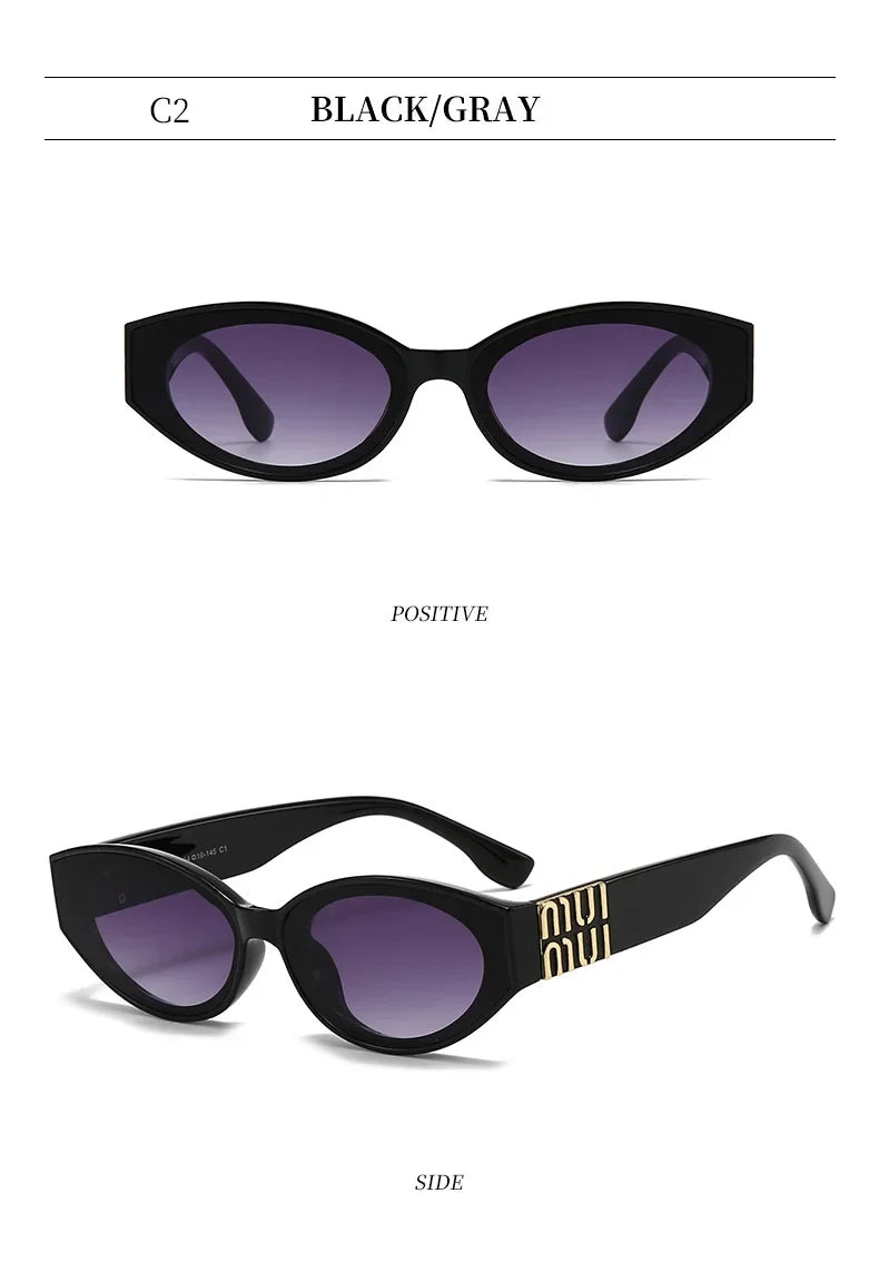 TAFN Gradient Oval Sunglasses