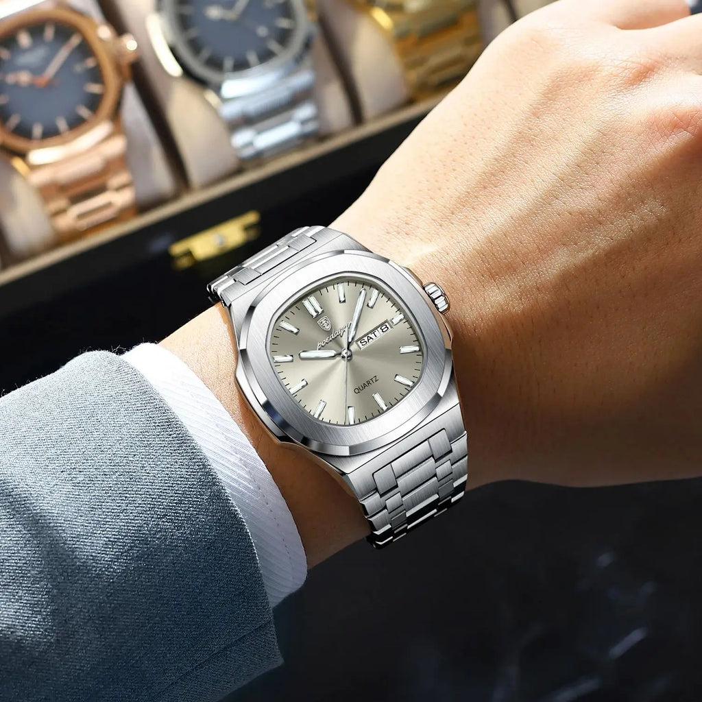 POEDAGAR Square Luxury Watch
